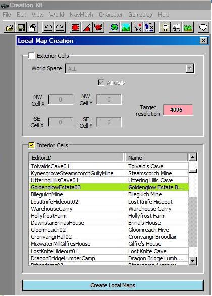 Saving a cell's map in a .dds file