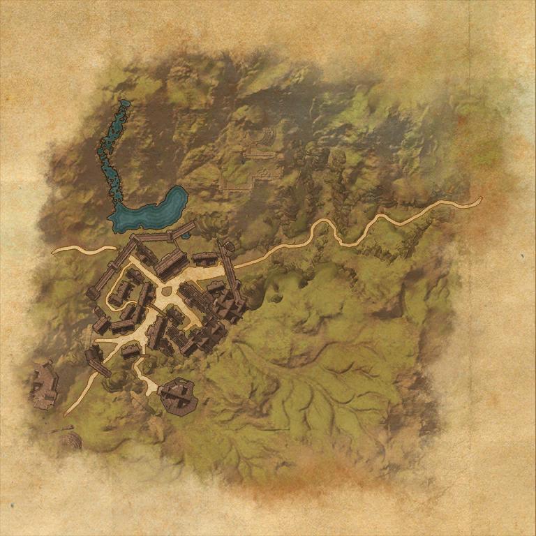 A map of the area of Falkreath Hold