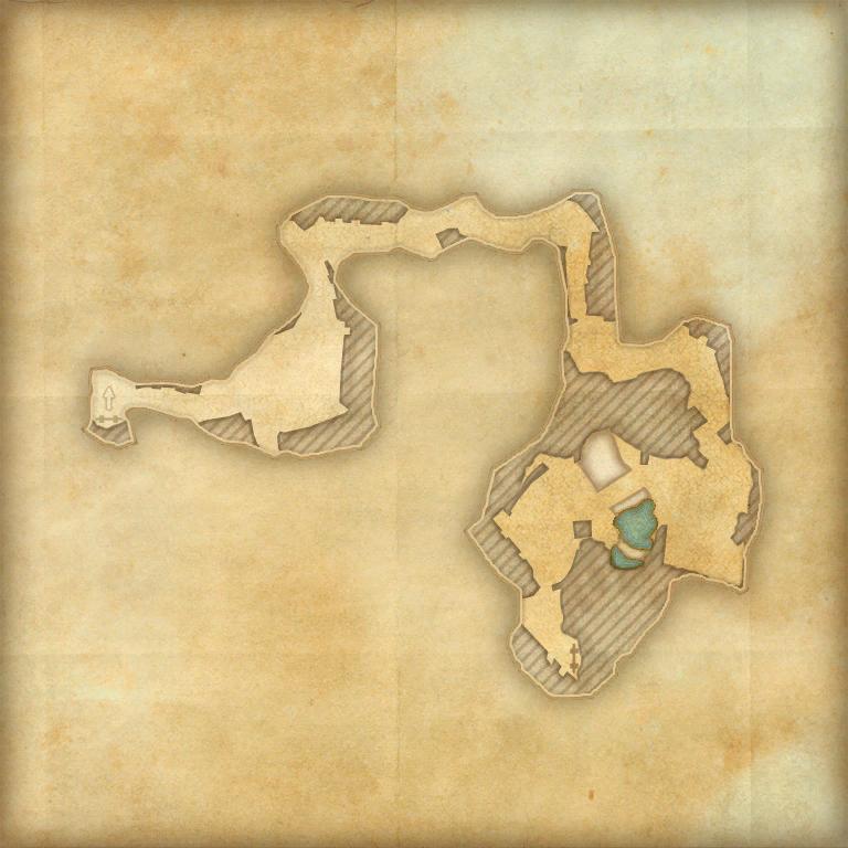 A map of the second cave in Tempest Island