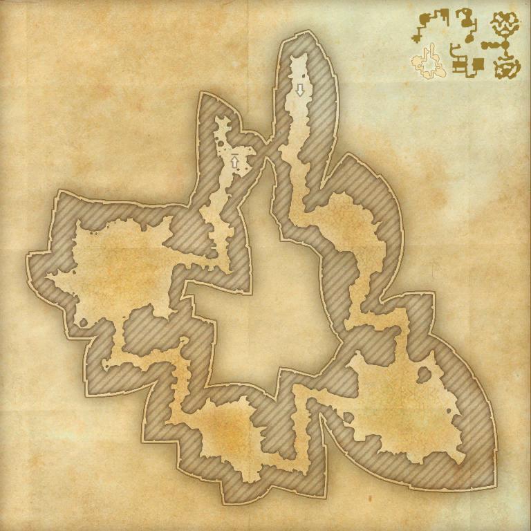 A map of the second area of the Cradle of Shadows