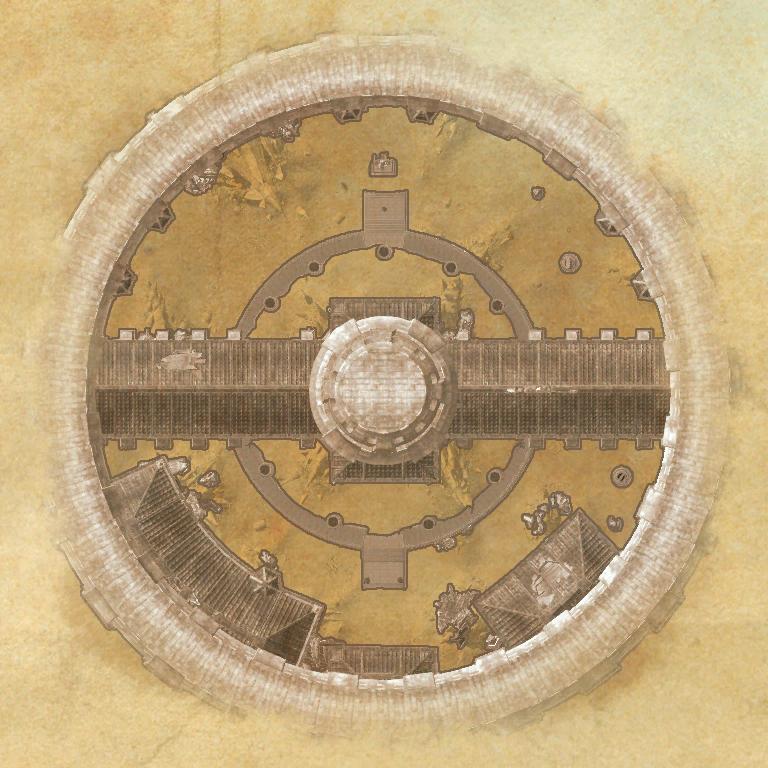 A map of the entrance of Imperial City Prison