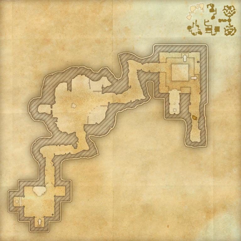 A map of the first area of the Cradle of Shadows