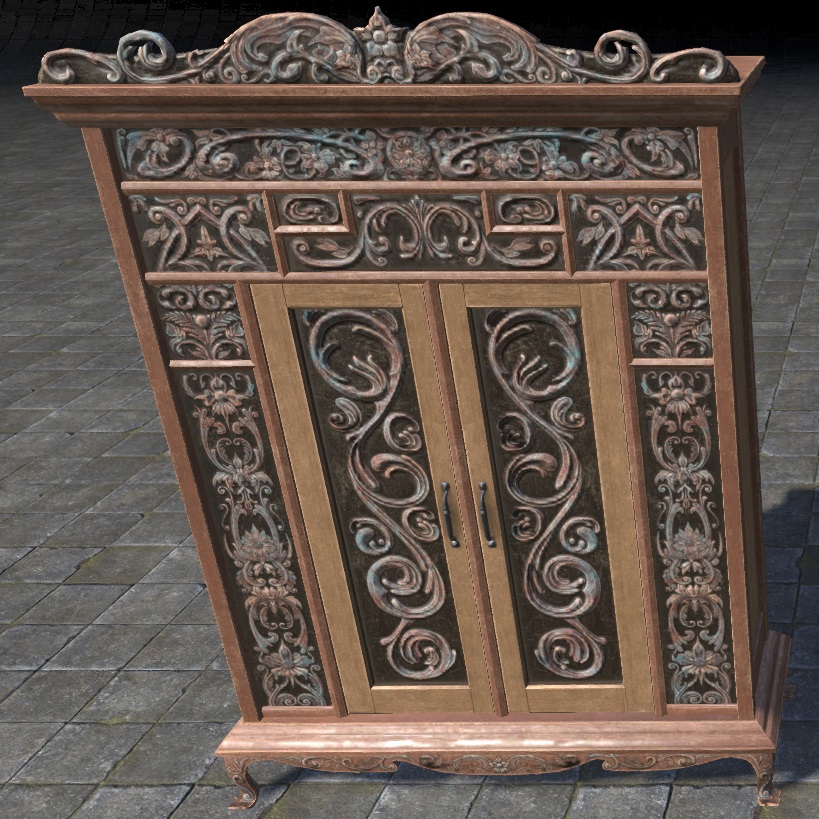 File ON Furnishing Elsweyr Wardrobe Wide Elegant Wooden The