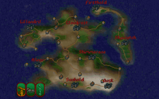 The location of Firsthold in Summurset Isle