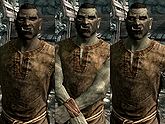 A male Orc, before and after becoming a vampire
