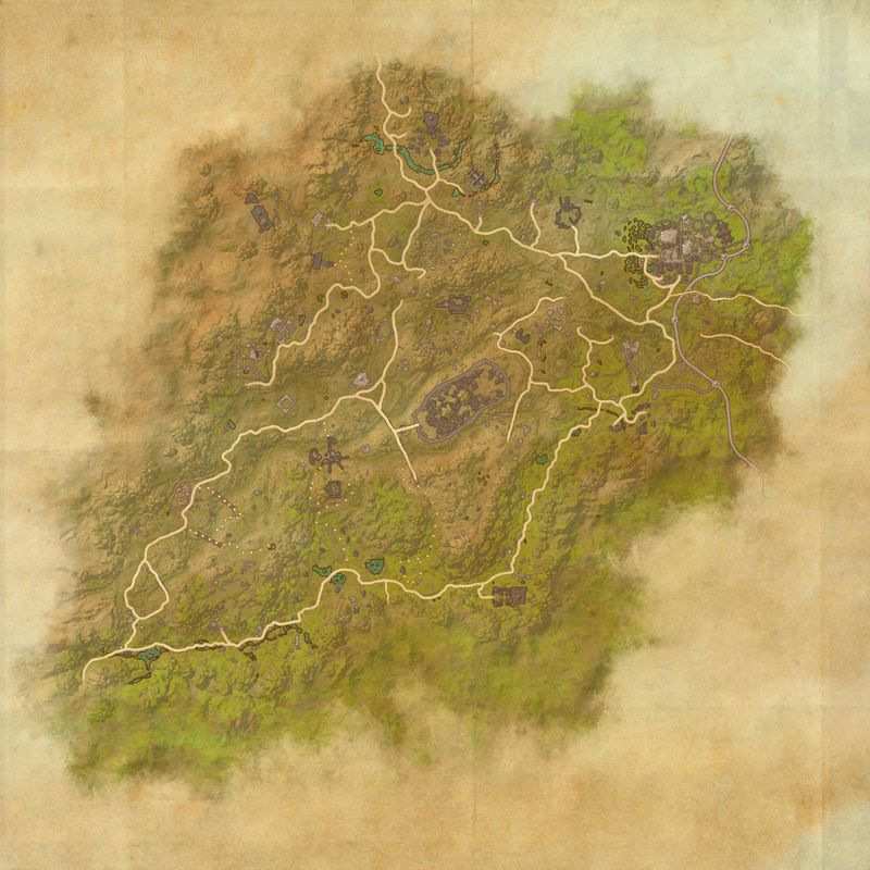 A map of Northern Elsweyr