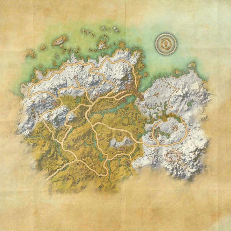 A map of Western Skyrim