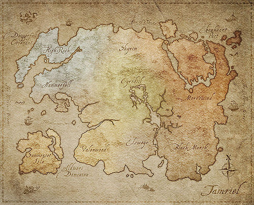 The official map of Tamriel