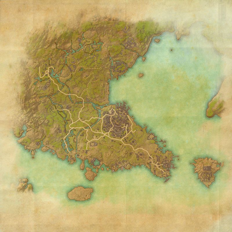 A map of Southern Elsweyr