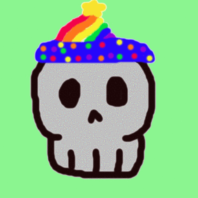 Skull with Party Hat.gif