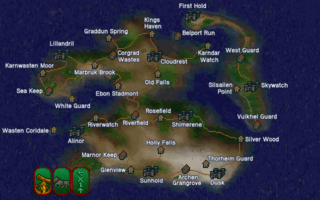 The location of West Guard in Summurset Isle