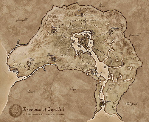 oblivion mapa Oblivion:Maps   The Unofficial Elder Scrolls Pages (UESP) oblivion mapa