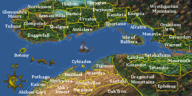 Lore Isle Of Balfiera The Unofficial Elder Scrolls Pages UESP   DF Map Iliac Bay (labeled) 