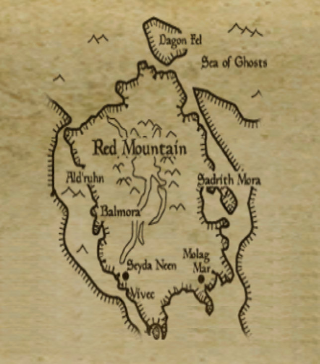 Morrowind:Map of Mountain Unofficial Elder Scrolls Pages (UESP)
