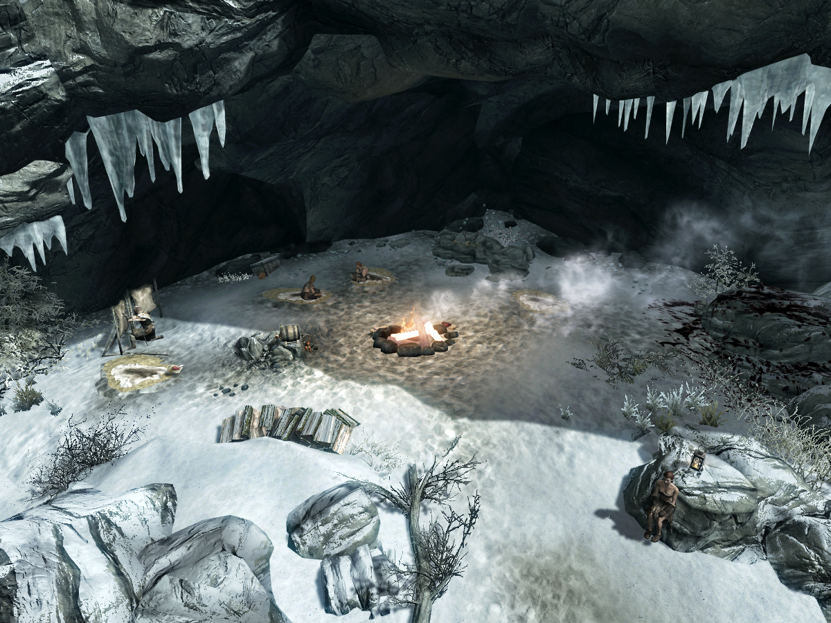 skyrim visit hunters at frost moon crag
