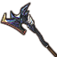 ""Two-handed battleaxe of the opal variation of the Troll King style""