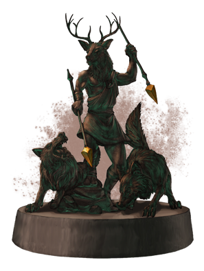 ON-concept-Hircine statue.png
