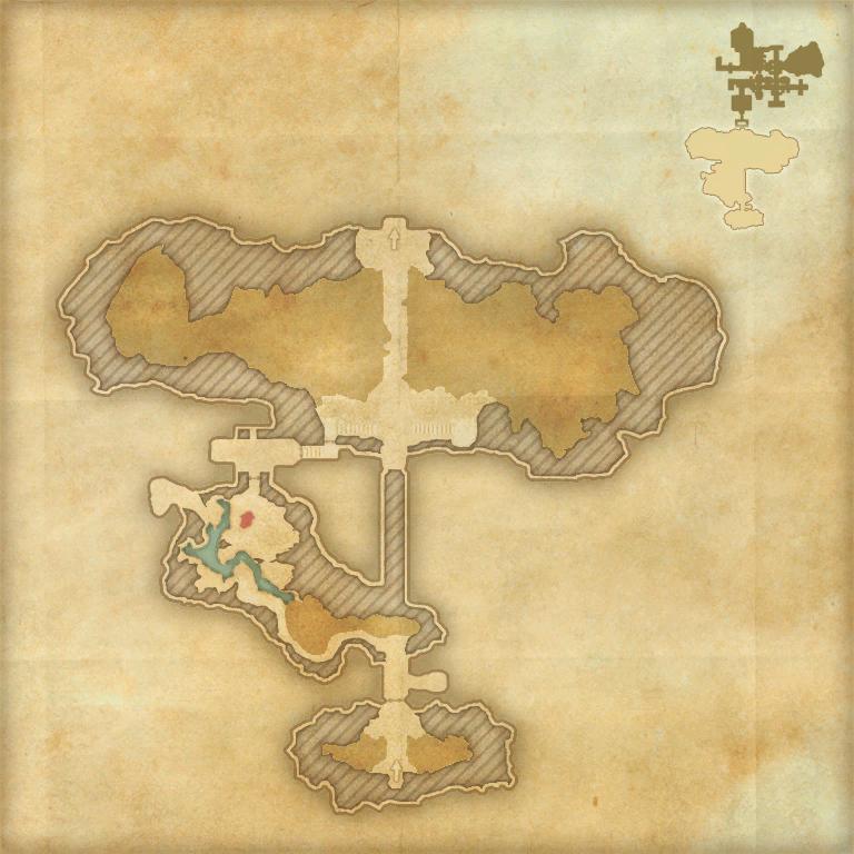 A map of the first area of Sanctum Ophidia.