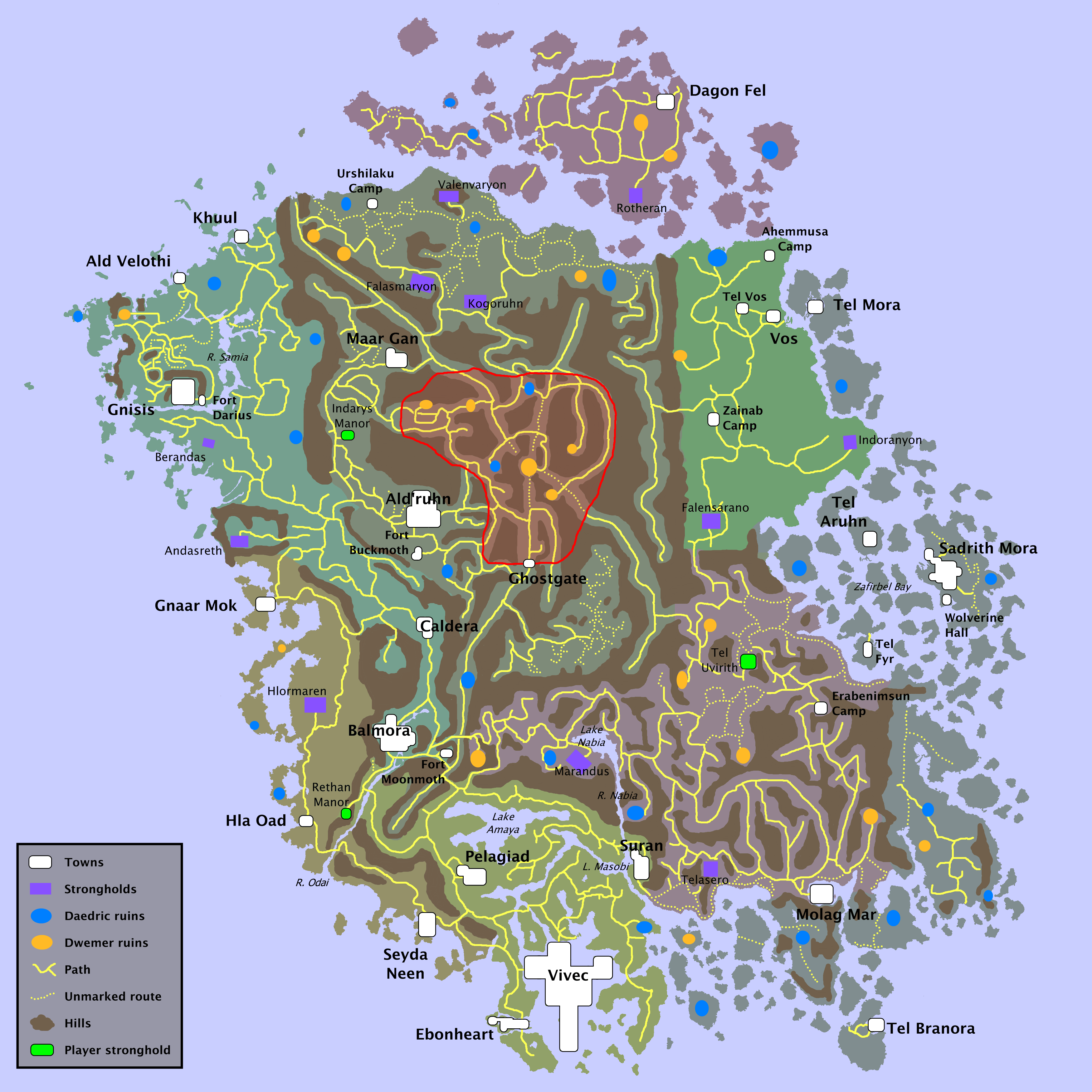 Anyone got a map with all locations for Dwemer ruins? : r/Morrowind