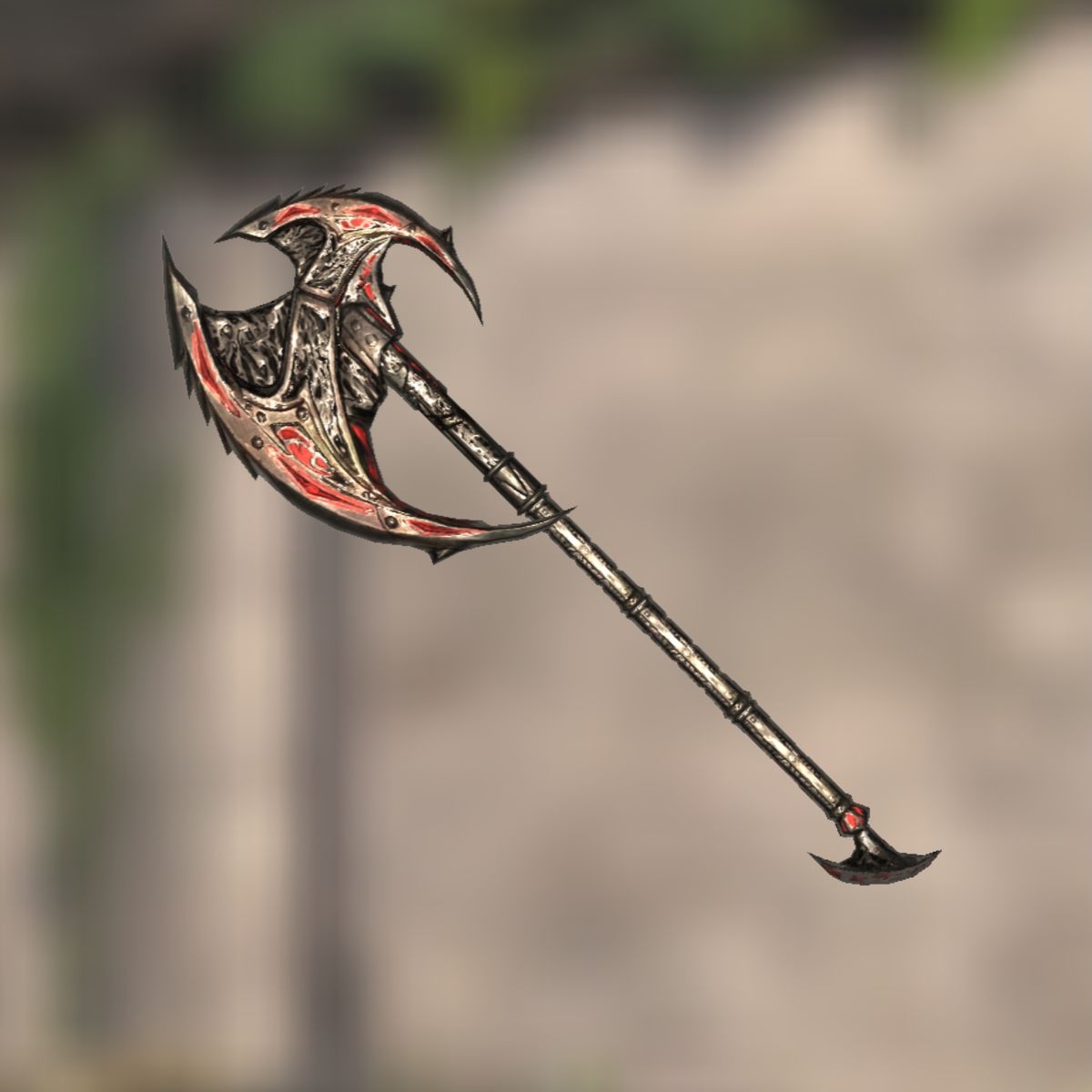 skyrim daedric battleaxe