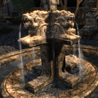 ON-furnishing-Elsweyr Fountain, Four Lions 02.png