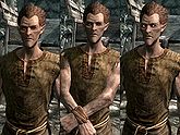 A male Bosmer, before and after becoming a vampire