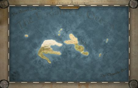 One of the earliest Imperial maps of the archipelago, drawn by the cartographer Beatrice Dupre in the 334th year of the Third Era. Note that several islands are undersized and/or missing. (Drawn by Chieftah)