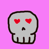 Skull with Heart Eyes.gif