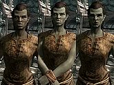 A female Orc, before and after becoming a vampire