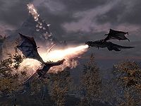 dragon breathing fire skyrim