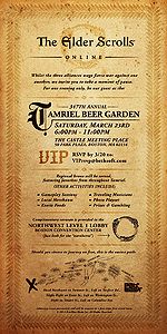 Tamriel Beer Garden Invitation
