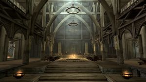 Skyrim Dragonsreach The Unofficial Elder Scrolls Pages UESP   300px SR Interior Dragonsreach Hall 