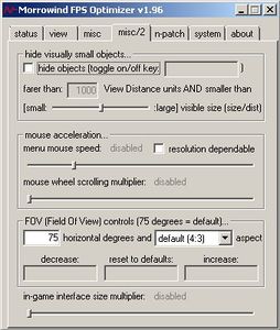 Fps optimizer morrowind как пользоваться
