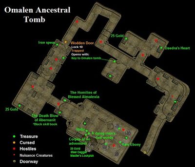 Morrowind:Omalen Ancestral Tomb - The Unofficial Elder Scrolls Pages (UESP)