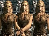 A female Altmer, before and after becoming a vampire