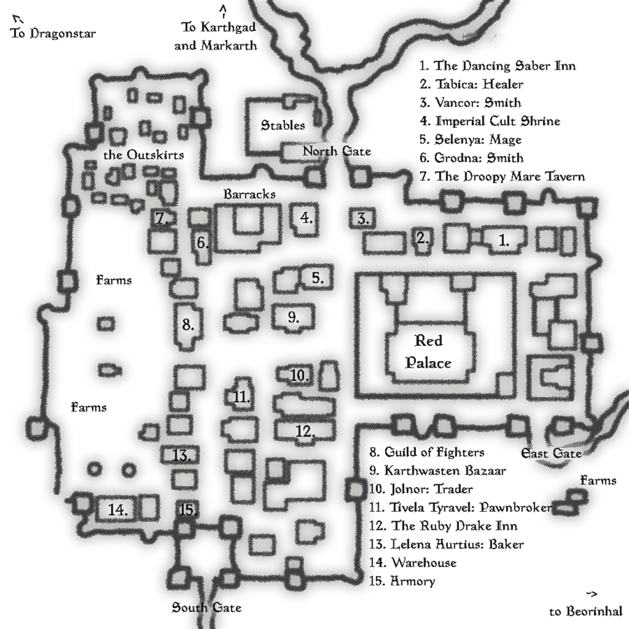 Project Tamriel Skyrim Maps The Unofficial Elder Scrolls Pages UESP   900px TD3 Book Karthwasten City Map 