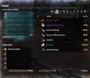 The Elder Scrolls Online players can trade in this third-party