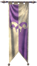 The banner of the Jester's Festival